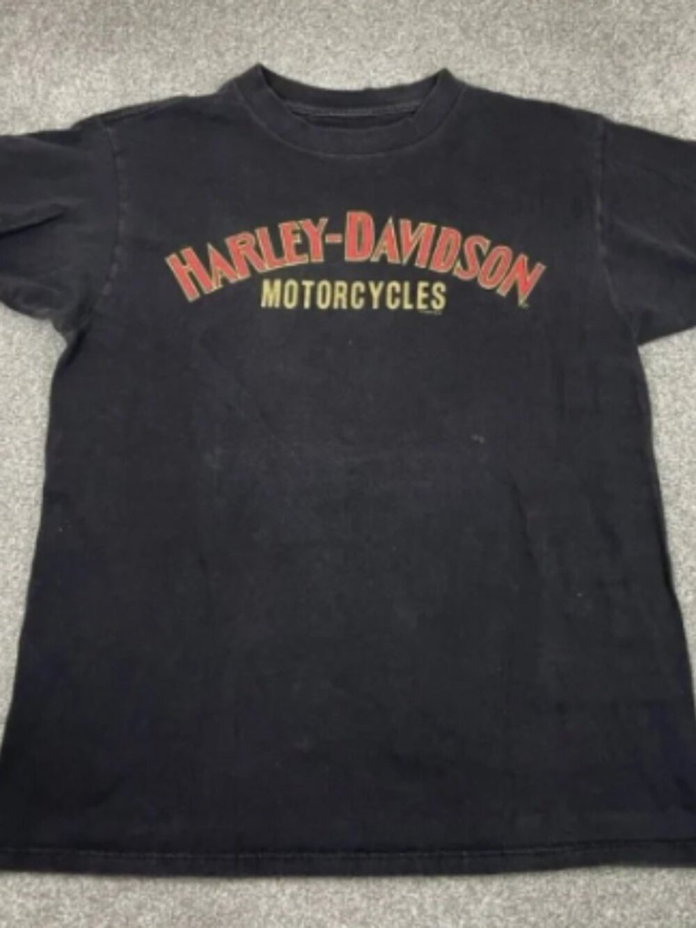 Vintage 1995 Harley Davidson Las Vegas Black Faded Double Sided Tee